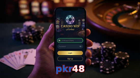 Main screen of Pkr48 login page for PK players
